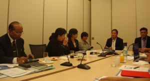 Undersecretary Montano (2nd from right) meets Myanmar officials during the first day of the CDD study tour.