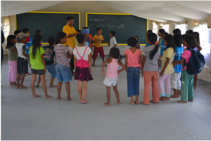 Child-friendly space in New Bataan, Compostela Valley provides a safe environment for learning and play for children affected by typhoon ‘Pablo’.