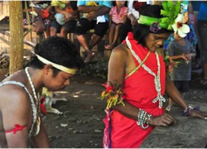 Emily Sarmiento performs a ritual prayer during the Katutubo Caravan held in Brgy. Puray, Rodriguez, Rizal. With the Pantawid Pamilyang Pilipino Program, her traditional views on health and education have changed, paving the way for a better future for her children.