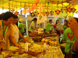 Lily's flowers of varied colors adorn the exhibit area of the DSWD Field Office in one of the agency's anniversary celebrations.