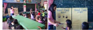 Children evacuees from Divisoria Elementary School in Brgy. Divisoria, Zamboanga City actively participate in different therapy sessions held in school.