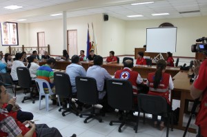 Sec. Dinky presides over the meeting with CSOs, NGOs and city government representations on the much-needed early recovery and rehabilitation efforts for the more or less 100,000 affected families.