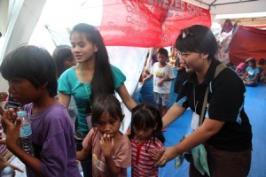 Ramona conducts play therapy sessions to children-evacuees.
