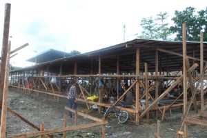 The DSWD and the Engineering Brigade have started to built the bunkhouses at the JFE Sports Complex.