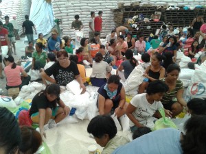 DSWD staff from other Field Offices are in Tacloban to assist in repacking of relief and in disaster operations.