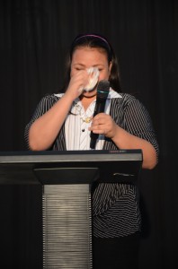 Edna is in tears while reminiscing the love and kindness shown to her by RSCC staff.