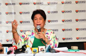 Department of Social Welfare and Development Secretary Corazon Juliano-Soliman stresses a point during the press conference on the Department’s year-end report held today at Max’s Restaurant, Quezon Memorial Circle, Quezon City. Secretary Soliman discussed the DSWD’s accomplishments  along disaster response, pro-poor programs and protective services for vulnerable sectors, as well as thrusts and priorities for 2014.