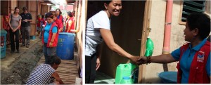 Sec. Soliman talks to the occupants of the bunkhouses.