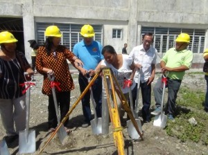 Jorivic helps lead the groundbreaking ceremony of their sub-project in Barangay Dangay. Being one of the key players in the implementation, she was tasked to put the time capsule of their sub-project.