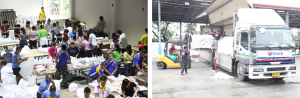 Repacking and loading of food packs at NROC are strengthened for faster delivery of aid.