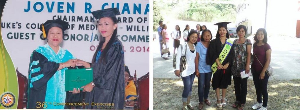 Gay Myrell Abrogena (left photo) and Mary Rose Cabrera (right photo) are ready to serve their families and communities by becoming public school teachers.