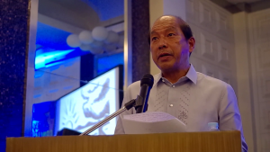 DBM Secretary Florencio Abad emphasizes the importance of community empowerment in local development.