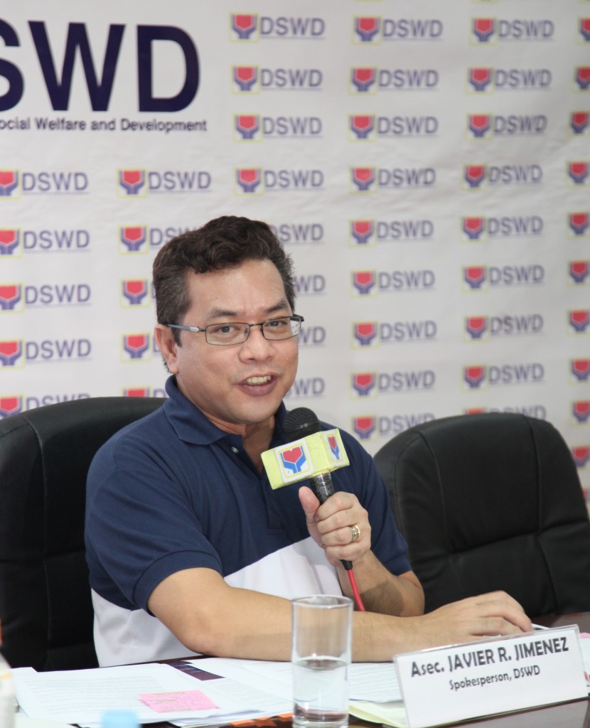 Assistant Secretary Javier Jimenez updates members of media on the different programs and services of the Department in the May press briefing at the DSWD Central Office.
