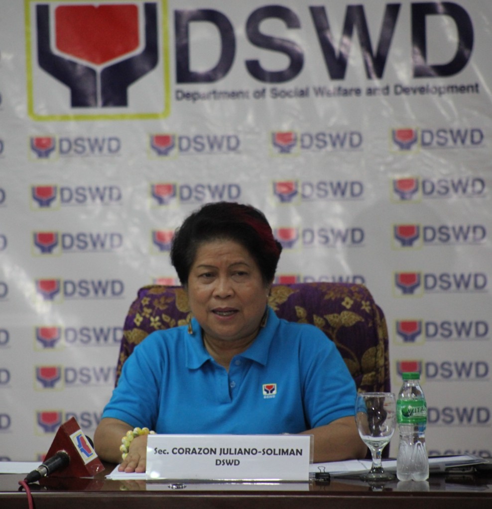 In line with this year's opening of classes, DSWD Sec. Corazon Juliano-Soliman shares various updates on the Pantawid Pamilya education component, the Supplementary Feeding Program for day care centers and supervised neighborhood play, the Expanded Students’ Grants-In-Aid Program for Poverty Alleviation (ESGP-PA), and the DSWD educational assistance provided through the Assistance for Individuals in Crisis Situations (AICS), during this afternoon's press briefing at the Central Office in Batasan, Quezon City.