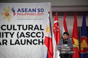 DSWD Secretary Judy M. Taguiwalo emphasizes the importance of bringing ASEAN closer to ordinary citizens during yesterday’s launch of the ASCC Chairmanship at Marquee Mall, Angeles City, Pampanga.