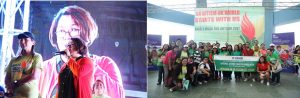 Department of Social Welfare and Development (DSWD) Undersecretary for Promotive Programs Ma. Lourdes Turalde-Jarabe declares government support for programs and policies for persons with autism (PWAs) during the kickoff celebration of the National Autism Consciousness Week (NACW) at the SM Mall of Asia (MoA) Arena last February 5, 2017. Delegates from the Department of Social Welfare and Development (DSWD) show their support for an "Autism-OK ASEAN" during the "Angels Walk for Autism 2017" held at the SM Mall of Asia (MoA) complex.