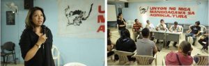 (Photo 1) Department of Social Welfare and Development Assistant Secretary Lorraine Marie T. Badoy reiterates the Department's support to assist the sacadas from Mindanao who were tricked by their recruiter into working in Hacienda Luisita during a media blogger's forum (Photo 2) led by the Unyon ng mga Manggagawa sa Agrikultura (UMA) at the Department of Agrarian Reform (DAR) central office.