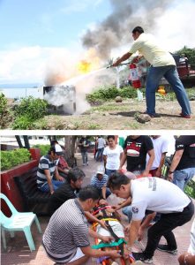 Drug surrenderers in Talisay, Batangas undergo basic training on search & rescue, first aid, and firefighting as part of their community rehabilitation under the DSWD 'Yakap Bayan' framework.