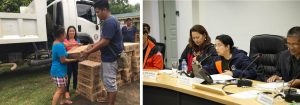 Photo 1: Members of the Municipal Action Team of the DSWD Field Office (FO) in Region II delivered family food packs for distribution to families staying at an evacuation center in the town of Cabarroguis, Quirino. Photo 2: DSWD Secretary Virginia N. Orogo presides over the meeting of the Response Cluster of the National Disaster Risk Reduction and Management Council (NDRRMC) at the NDRRMC headquarters in Camp General Emilio Aguinaldo, Quezon City earlier today. Together with her is DSWD Undersecretary for Disaster Response Management Group (DRMG) Hope Hervilla. Before the meeting, the Secretary also joined a press briefing with other Cabinet members also held at NDRRMC.