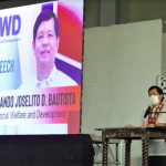 Department of Social Welfare and Development (DSWD) Secretary Rolando Joselito D. Bautista congratulates 200 graduating Pantawid Pamilyang Pilipino Program (4Ps) beneficiaries during the 2021 Regional Pugay ng Tagumpay in Tanauan, Leyte.