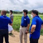 Secretary Rolando Bautista (middle), together with Field Office IV-A Regional Director Marcelo Nicomedes Castillo (right), inspects the site for the soon-to-rise DSWD regional warehouse in Ibaan, Batangas