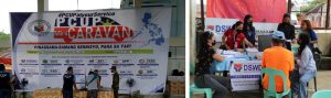 Department of Social Welfare and Development, through its Field Offices, actively participates in the Presidential Commission for the Urban Poor (PCUP) Mini Caravans to provide social protection packages to poor communities across the country.