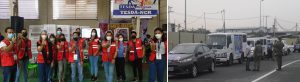 Employees of the Department of Social Welfare and Development (DSWD) join the motorcade marking the official launch of the Duterte Legacy: Barangayanihan Caravan Towards National Recovery in all the 17 regions across the country on September 30. 