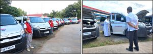 DSWD Secretary Rolando Bautista witnesses the blessing of the passenger vans for the Department’s Field Offices on December 6.