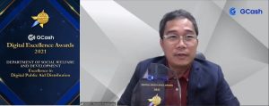 Director Andrew Ambubuyog attends the virtual Awarding Ceremony of the GCash Digital Excellence Awards on December 1.