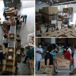 Staff of DSWD-Field Office 7 and volunteers repack relief supplies at the warehouse of the Field Office in Cebu City.