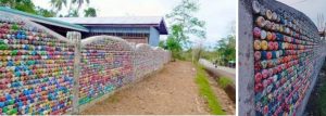 The eco-brick wall, a recycling project, along the Cantilan-Tandag Rd. in Surigao del Sur, never fails to attract the attention of passersby.