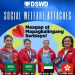 Four new Social Welfare Attachés (SWAtts) of the Department of Social Welfare and Development (DSWD), namely (from left to right): Ms. Rosemarie F. Alvez, Ms. Narrabelle Z. Bue, Ms. Josephine B. Macalagay, and Ms. Remilene C. Marcelino are now ready to assist overseas Filipinos in their respective Foreign Service Posts.
