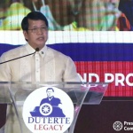 DSWD Secretary Rolando Joselito Bautista reports to the people on the accomplishments of the Human Development and Poverty Reduction Cluster under the Duterte administration during the Duterte Legacy Summit on May 30 at the PICC in Pasay City.