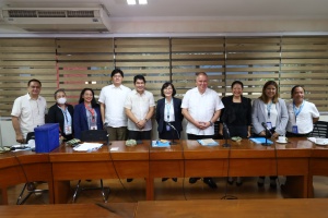 Department of Social Welfare and Development (DSWD) Secretary Erwin T. Tulfo (5th from left) welcomes the team of the United Nations Children's Fund (UNICEF) Philippines at the DSWD Central Office. Also in the photo (from left to right) are: Director Mike Hilario of the Office of the Secretary; Ms. Catherine Grace Lagunday, Head of the DSWD Resource Generation and Management Office (RGMO); Assistant Secretary Janet Armas; Undersecretary Charles Frederick Co; UNICEF Philippines Country Representative Oyunsaikhan Dendevnorov; UNICEF Deputy Country Representative Thomas Meyer; Ms. Patricia Lim Ah Ken, UNICEF Chief of Child Protection; Ms. Rosela Agcaoili, UNICEF Social Policy Specialist; and, Mr. Jesus S. Far, UNICEF Child Protection Specialist.