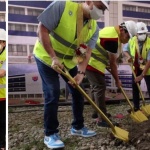 DSWD Secretary Erwin T. Tulfo spearheads the lowering of the time capsule during the groundbreaking ceremony of the proposed DSWD-Field Office IV-A in Lipa City, Batangas on September 2.
