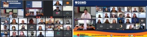 Staff of the Department of Social Welfare and Development – Standards Bureau (DSWD-SB), led by their director Atty. Justin Caesar Anthony D. Batocabe and members of the Law Enforcement Agencies (left) and representatives of different Crowdfunding and Fundraising consultant agencies (right) discuss improvements in the implementation of public solicitation regulations.