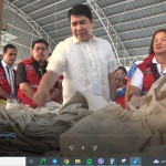 Department of Social Welfare and Development Secretary Erwin Tulfo checks the goods in one of the booths during the launching of the Kadiwa ng Pasko caravan in Valenzuela on Wednesday, November 16.