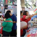 People lined up at the DSWD and other agencies’ booths to buy affordable products during the opening of the Kadiwa ng Pasko in Manila; Assistant Secretary Florentino Y. Loyola Jr., Assistant Secretary Elaine F. Fallarcuna, and Undersecretary Jerico Francis Javier check the products made by the residents of the DSWD centers and residential care facilities and SLP beneficiaries.