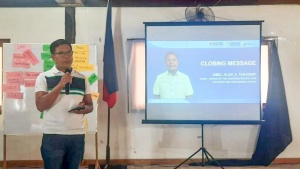 Department of Social and Welfare and Development Undersecretary for Inclusive and Sustainable Peace Alan A. Tanjusay shares insights during the MILF Normalization Program Implementation Review.