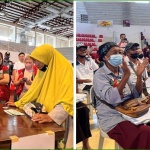 DSWD Secretary Erwin T. Tulfo leads the distribution of cash assistance to Sama Bajau from Zamboanga City on November 28.