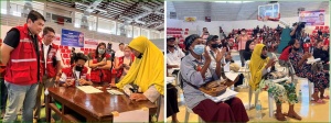 DSWD Secretary Erwin T. Tulfo leads the distribution of cash assistance to Sama Bajau from Zamboanga City on November 28.