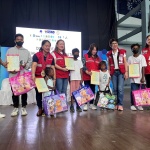 Department of Social Welfare and Development officialsl spearhead the distribution and provision of assistance to the beneficiaries of the Caravan of Social Protection Programs for Children, Families, and Indigenous Peoples in Street Situations on Wednesday, December 21 in Lapu-lapu City. From left to right (in red vest): Assistant Secretary Irene B. Dumlao, Undersecretary Denise Florence B. Bragas, Undersecretary Sally P. Navarro, DSWD Field Office Regional Director Shalaine Marie S. Lucero, and Assistant Secretary Ma. Evelyn B. Macapobre