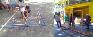 Photos show the women of Almeria, Biliran, trained by the Technical Education and Skills Development Authority on plumbing and masonry, putting into use their newly-learned skills in continuity for the water system project funded by the Kapit-Bisig Laban sa Kahirapan-Comprehensive and Integrated Delivery of Social Services.