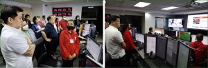 Department of Social Welfare and Development (DSWD) Secretary Rex Gatchalian is being briefed by personnel of the Philippine Red Cross, headed by Chairman and Chief Executive Officer Richard J. Gordon, on the facilities and functions of their Operations Center in Mandaluyong City on Wednesday, February 15, 2023.