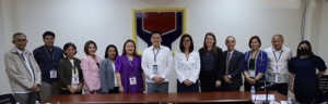 Department of Social Welfare and Development Secretary Rex Gatchalian (center) and other officials meet with the delegation of the Australian Embassy in the Philippines, headed by Ambassador HK Yu PSM (6th from right) on Wednesday, March 15, at the DSWD Central Office.