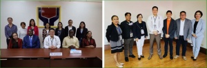 (Left) Department of Social Welfare and Development (DSWD) Secretary Rex Gatchalian meets with the members of The World Bank, headed by Country Director for the Philippines Ndiamé Diop (seated 2nd from right), on Monday, March 3, at the DSWD Central Office. (Right) In a separate meeting, Secretary Gatchalian welcomes National Director Rommel Fuerte (3rd from right) and other representatives from World Vision to discuss ways to further strengthen child protection projects.