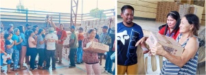 Flood and landslide-affected families receive family food packs from the staff of DSWD Field Office X.