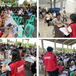 Staff of the DSWD Bicol Regional Office starts the payout for the Emergency Cash Transfer (ECT) to Mayon-affected families on Friday (July 14). The ECT payout will run until Sunday (July 16).