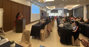 Representatives from the Department of Social Welfare and Development (DSWD) and partner agencies discuss the new policies, emerging trends, and good practices on child protection during an orientation with members of the Regional Inter-Agency Committee Against Trafficking and VAWC (RCAT-VAWC).