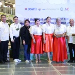 Department of Social Welfare and Development (DSWD) Undersecretary for Policy and Plans Adonis Sulit (right), together with the members of the National Committee on the Filipino Family (NCFF), presents a plaque of recognition and cash prize to Delgado family for winning the 2023 Natatanging Pamilyang Pilipino on Friday (September 29).